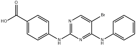 4-[[5-Bromo-4-(phenylamino)-2-pyrimidinyl]amino]benzoic acid Struktur