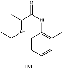 2-(Ethylamino)-o-propionotoluidide Hydrochloride Struktur