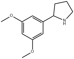 2-(3,5-dimethoxyphenyl)pyrrolidine Struktur