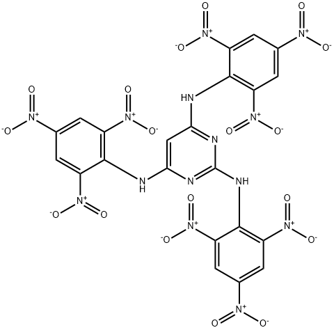 N,N',N''-Tris(2,4,6-trinitrophenyl)-2,4,6-pyrimidinetriamine Struktur