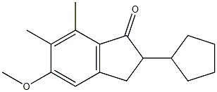 2-cyclopentyl-5-methoxy-6,7-dimethyl-2,3-dihydro-1H-inden-1-one Struktur