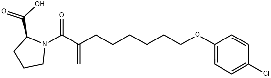 8-(4-Chlorophenoxy)-2-methylene-octanoic Acid L-Prolinamide Struktur