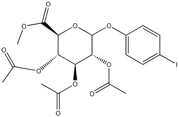 4-Iodophenyl 2,3,4-Tri-O-acetyl--D-glucuronide Methyl Ester Struktur