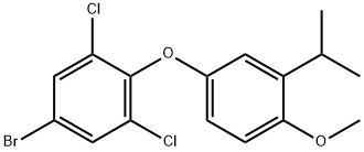 5-BROMO-1,3-DICHLORO-2-(3-ISOPROPYL-4-METHOXYPHENOXY)BENZENE Struktur