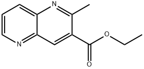 2-Methyl-1,5-naphthyridine-3-carboxylic acid ethyl ester Struktur