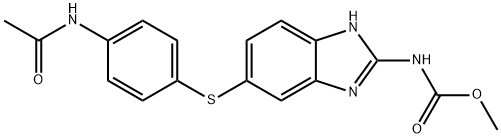 [5-[[4-(Acetylamino)phenyl]thio]-1H-benzimidazol-2-yl]-carbamic acidmethylester Struktur