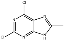 2,6-Dichloro-8-methyl-9H-purine Struktur