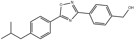 (4-(5-(4-isobutylphenyl)-1,2,4-oxadiazol-3-yl)phenyl)methanol Struktur