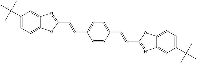 5-tert-Butyl-2-(2-(4-(2-(5-tert-butylbenzoxazol-2-yl)vinyl)phenyl)vinyl)benzoxazole Struktur