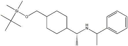 (1R)-N-((1R)-1-Phenylethyl)-1-[4-(tert-butyldimethylsilyloxymethyl)cyclohexyl]ethan-1-amine Struktur