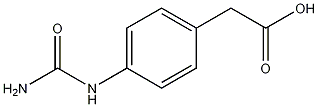 Benzenacetic acid, 4-((aminocarbonyl)amino)- Struktur