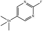 2-Fluoro-5-(trimethylstannyl)pyrimidine Struktur