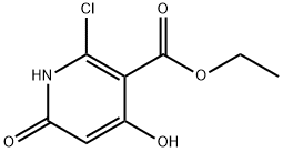 2-Chloro-4,6-dihydroxypyridine-3-carboxaylic acid ethyl ester Struktur