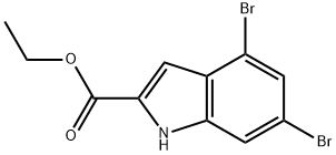 4,6-Dibromo-1H-indole-2-carboxylic acid ethyl ester Struktur