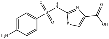 2-[[(4-Aminophenyl)sulfonyl]amino]-4-thiazolecarboxylic acid Struktur