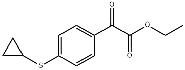 ethyl 2-(4-(cyclopropylthio)phenyl)-2-oxoacetate Struktur