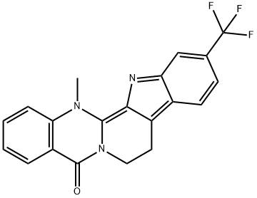 8,14-Dihydro-14-methyl-11-(trifluoromethyl)-indolo[2',3':3,4]pyrido[2,1-b]quinazolin-5(7H)-one Struktur