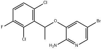 5-bromo-3-(1-(2,6-dichloro-3-fluorophenyl)ethoxy)pyridin-2-amine Struktur