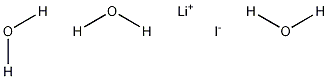 Lithium iodide trihydrate Struktur