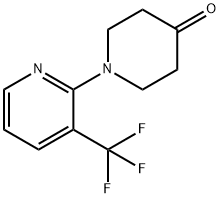 1-[3-(trifluoromethyl)pyridin-2-yl]piperidin-4-one Struktur