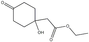 1-Hydroxy-4-oxocyclohexaneacetic acid ethyl ester Struktur