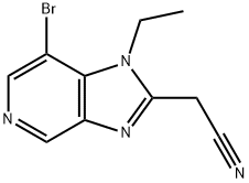 (7-bromo-1-ethyl-1H-imidazo[4,5-c]pyridin-2-yl)acetonitrile Struktur