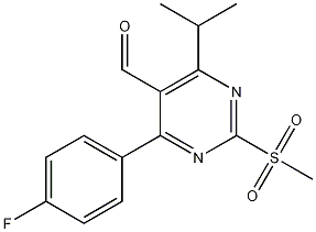 4-(4-Fluorophenyl)-5-formyl-6-isopropyl-2-methylsulfonylpyrimidine Struktur