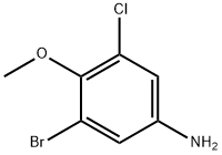 3-Bromo-5-chloro-4-methoxyaniline Struktur