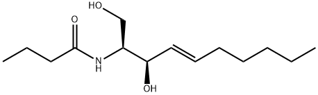 (2S,3R,4E)-2-Butyrylamino-4-decene-1,3-diol Struktur