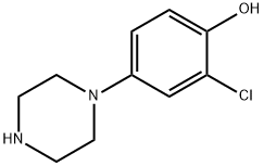 2-Chloro-4-piperazin-1-ylphenol Struktur