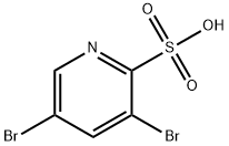 3,5-Dibromoyridine-2-sulfonic acid Struktur