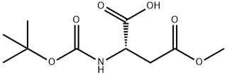 2-(tert-butoxycarbonylamino)-4-methoxy-4-oxobutanoic acid Struktur