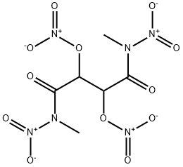 N,N'-Dimethyl-N,N'-dinitro-tartramide dinitrate Struktur