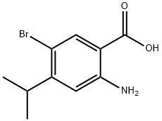 2-Amino-4-isopropyl-5-bromobenzoic acid Struktur