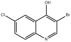 3-Bromo-6-chloro-4-hydroxyquinoline Struktur