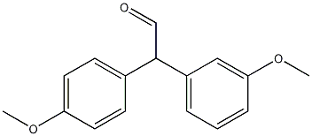 2-(3-methoxyphenyl)-2-(4-methoxyphenyl)acetaldehyde Struktur