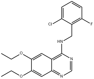 N-(2-氯-6-氟芐基)-6,7-二乙氧基-4-胺, 863216-28-8, 結(jié)構(gòu)式