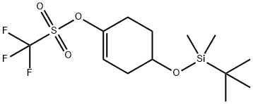 4-(tert-butyldimethylsilyloxy)cyclohex-1-enyl trifluoromethanesulfonate Struktur