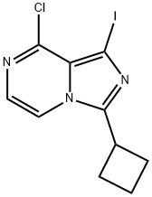 8-chloro-3-cyclobutyl-1-iodoimidazo[1,5-a]pyrazine Struktur