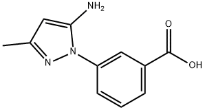 3-(5-amino-3-methyl-1H-pyrazol-1-yl)benzoic acid Struktur