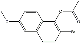 2-bromo-6-methoxy-3,4-dihydronaphthalen-1-yl acetate Struktur