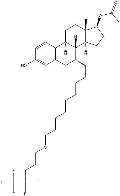 Estra-1,3,5(10)-triene-3,17-diol,7-[9-[(4,4,5,5,5-pentafluoropentyl)thio]nonyl]-,17-acetate,(7a,17b)-