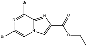 6,8-Dibromo-imidazo[1,2-a]pyrazine-2-carboxylic acid ethyl ester Struktur