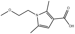 1-(2-methoxyethyl)-2,5-dimethyl-1H-pyrrole-3-carboxylic acid Struktur