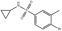 4-Bromo-N-cyclopropyl-3-methylbenzenesulfonamide Struktur