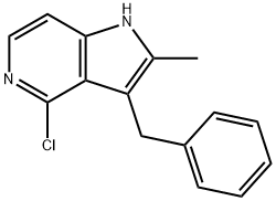 3-BENZYL-4-CHLORO-2-METHYL-1H-PYRROLO[3,2-C]PYRIDINE Struktur