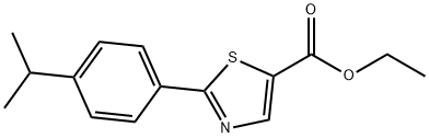 5-Thiazolecarboxylic acid, 2-[4-(1-methylethyl)phenyl]-, ethyl ester Struktur