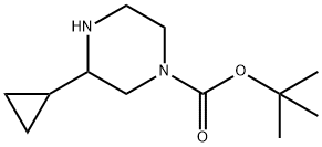 tert-butyl 3-cyclopropylpiperazine-1-carboxylate Struktur