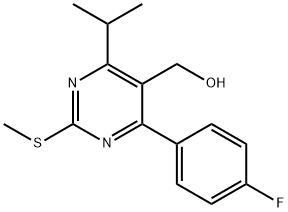 4-(4-Fluorophenyl)-5-hydroxymethyl-6-isopropyl-2-methylthiopyrimidine Struktur