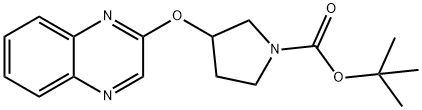 tert-butyl 3-(quinoxalin-2-yloxy)pyrrolidine-1-carboxylate Struktur